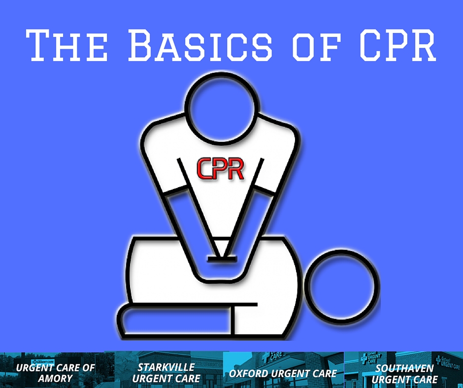 "The Basics of CPR" text against purple background